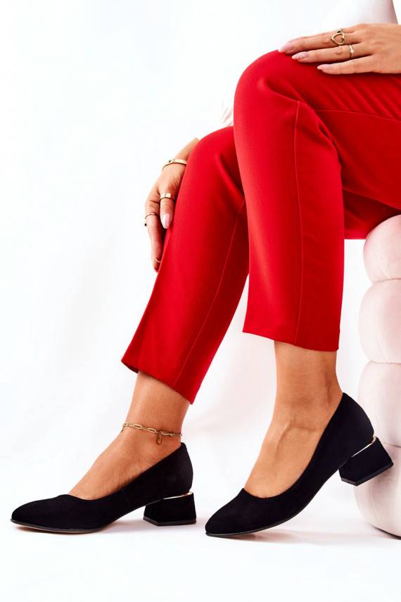 Zomšiniai bateliai  3118 juodos spalvos