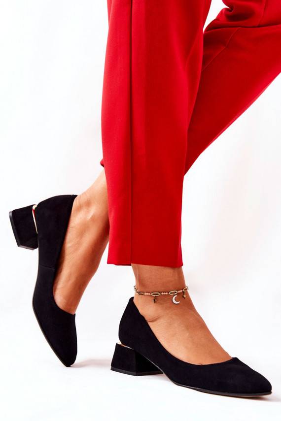 Zomšiniai bateliai  3118 juodos spalvos