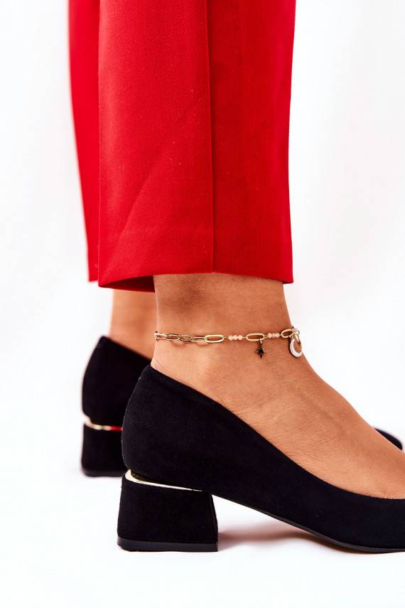 Zomšiniai bateliai  3118 juodos spalvos