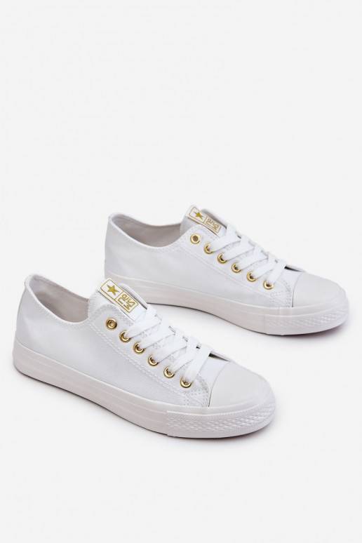   Klasikinio modelio laisvalaikio batai Baltos-aukso spalvos Ecoma