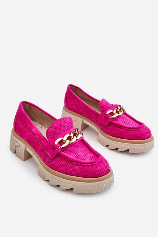   batai Mokasinai su grandinėlėmis rožinės spalvos Luella