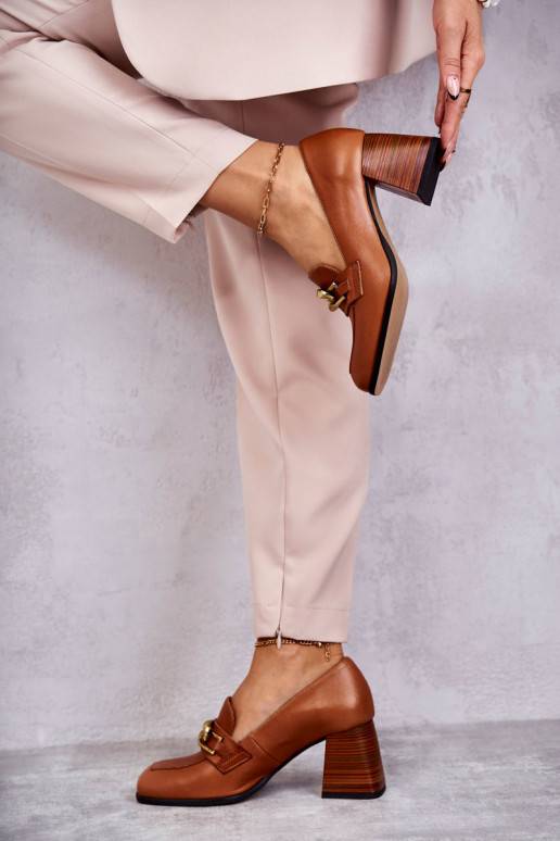   Bateliai su grandinėlėmis Laura Messi 2514 rudos spalvos