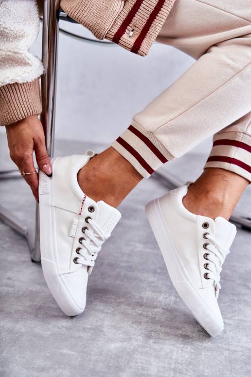 Niskie   medžiaginės laisvalaikio batai Big Star KK274003 baltos spalvos