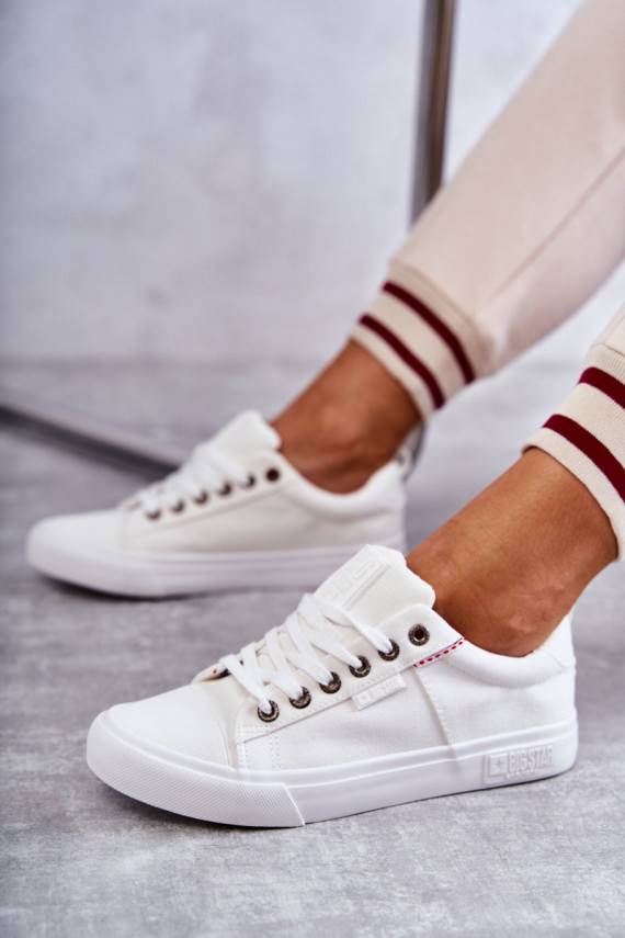 Niskie   medžiaginės laisvalaikio batai Big Star KK274003 baltos spalvos