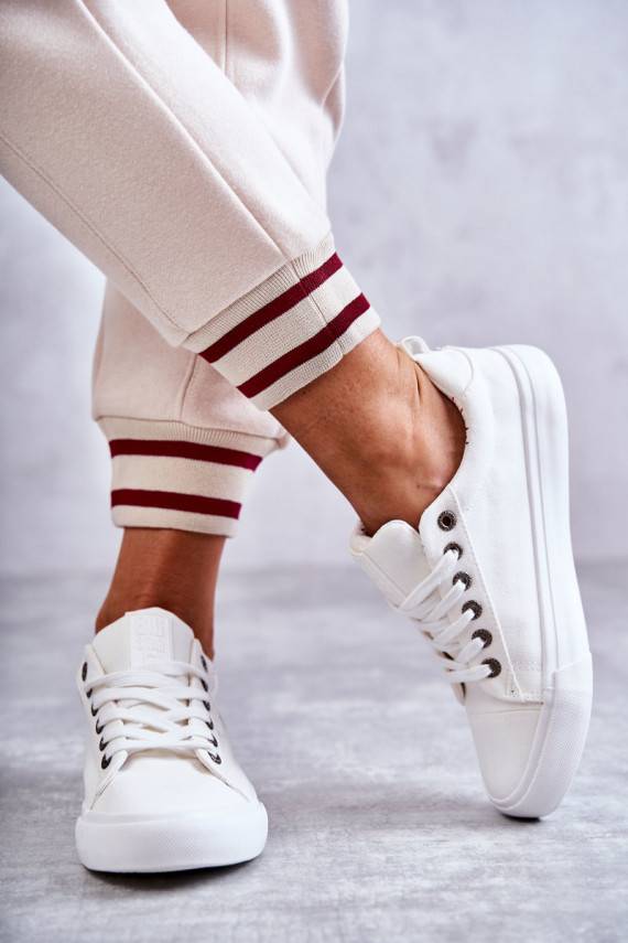 Niskie   medžiaginės laisvalaikio batai Big Star KK274003 baltos spalvos