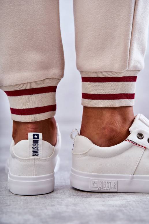 Niskie   medžiaginės laisvalaikio batai Big Star KK274003 baltos spalvos