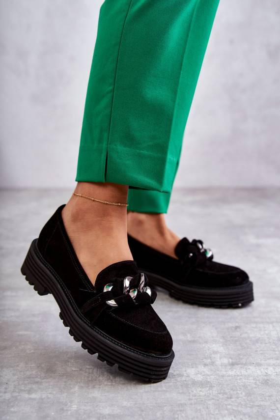   batai iš zomšos Laura Messi 2523 juodos spalvos