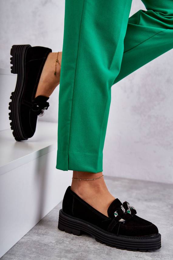   batai iš zomšos Laura Messi 2523 juodos spalvos