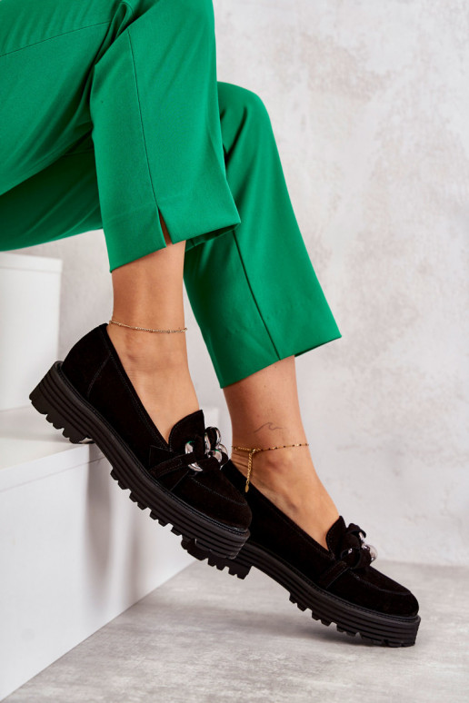   batai iš zomšos Laura Messi 2523 juodos spalvos