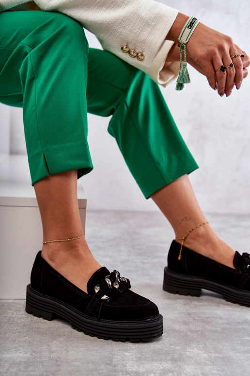   batai iš zomšos Laura Messi 2523 juodos spalvos