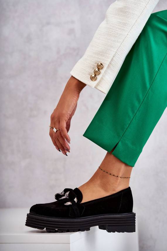   batai iš zomšos Laura Messi 2523 juodos spalvos