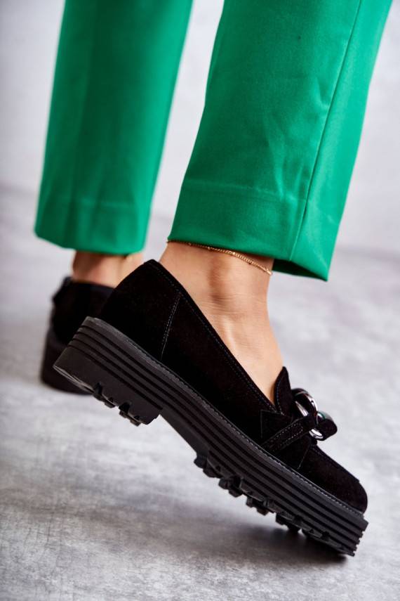   batai iš zomšos Laura Messi 2523 juodos spalvos