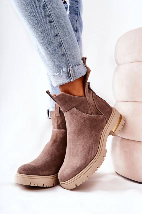 Aulinukai pašiltinti Cut Out kapučino spalvos Tanya