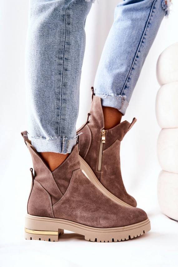 Aulinukai pašiltinti Cut Out kapučino spalvos Tanya