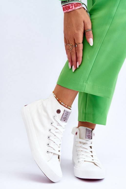   Klasikinio modelio laisvalaikio batai su auliuku Cross Jeans LL2R4086C baltos spalvos