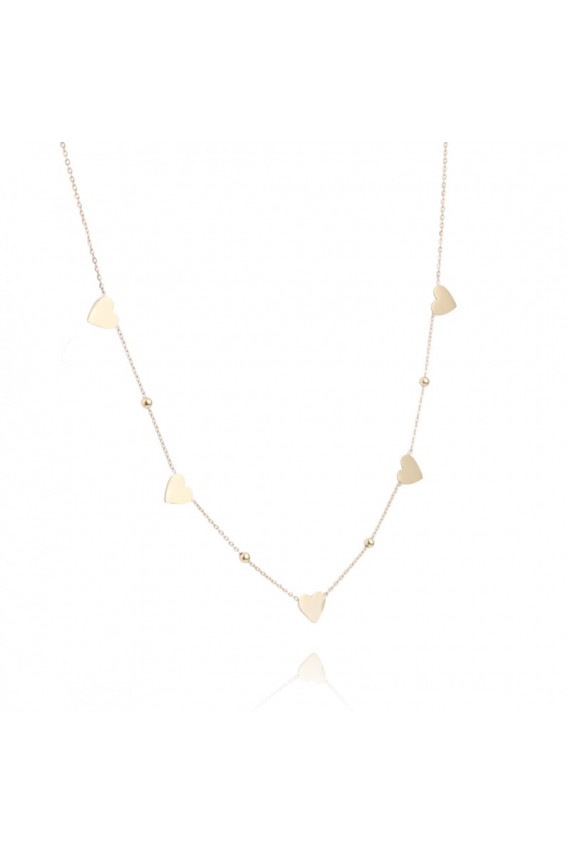 Kaklo papuošalas iš nerūdijančio plieno dengta auksu NST1439