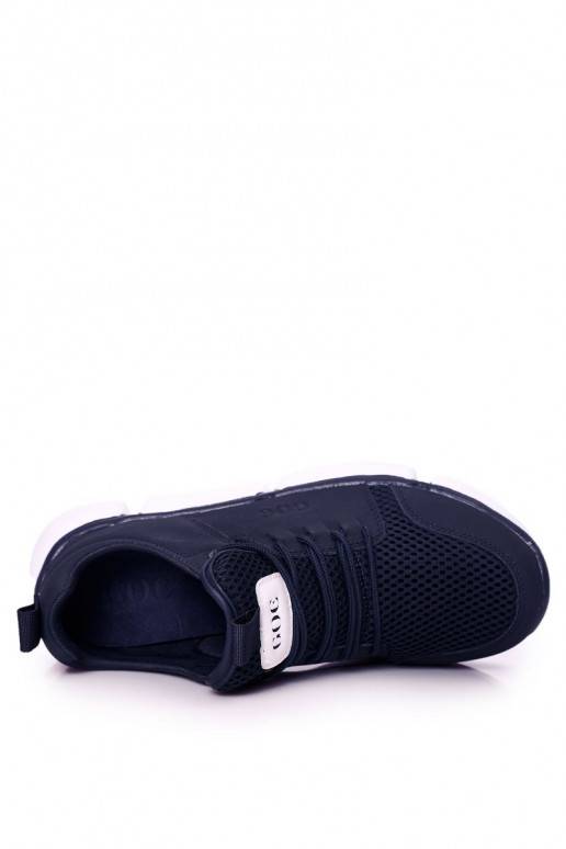 vyrams Sportinio stiliaus batai Sneakers modelio batai GOE HH1N4031 tamsiai mėlynos spalvos