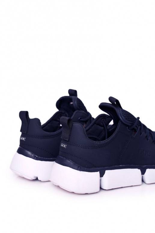 vyrams Sportinio stiliaus batai Sneakers modelio batai GOE HH1N4031 tamsiai mėlynos spalvos