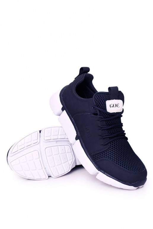 vyrams Sportinio stiliaus batai Sneakers modelio batai GOE HH1N4031 tamsiai mėlynos spalvos