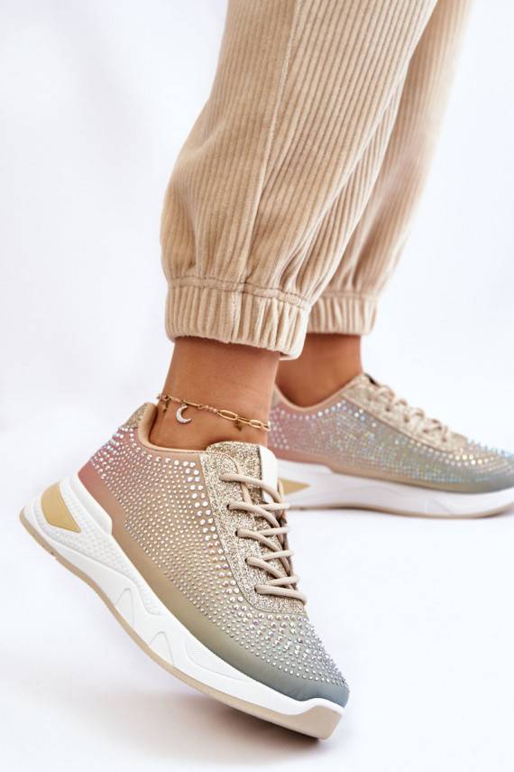   Sneakers modelio batai su tviskančiomis akutėmis įvairių spalvų Raiden