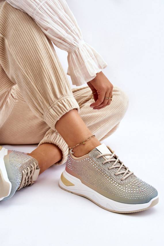   Sneakers modelio batai su tviskančiomis akutėmis įvairių spalvų Raiden