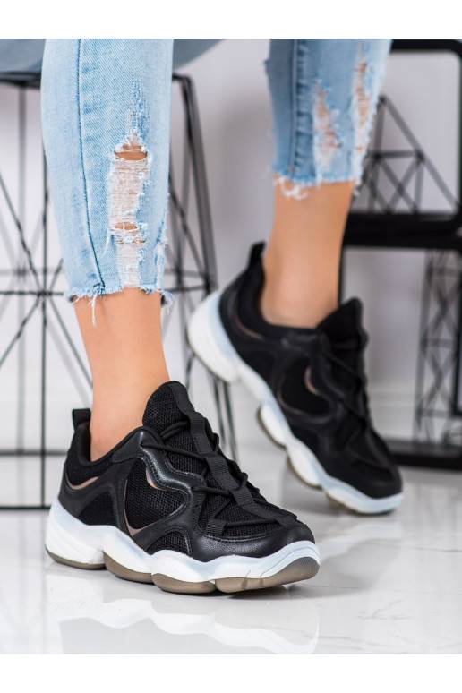 Stilingo dizaino juodos spalvos Sneakers modelio batai 