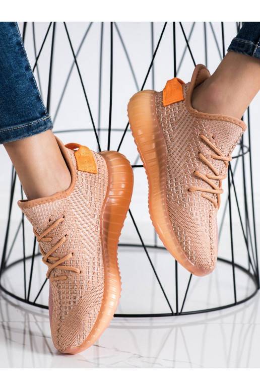 Shelovet  Sneakers modelio batai šviesios oranžinės spalvos 
