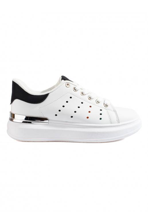 baltos spalvos sportiniai batai Sneakers modelio batai su masyviu kulnu Shelovet