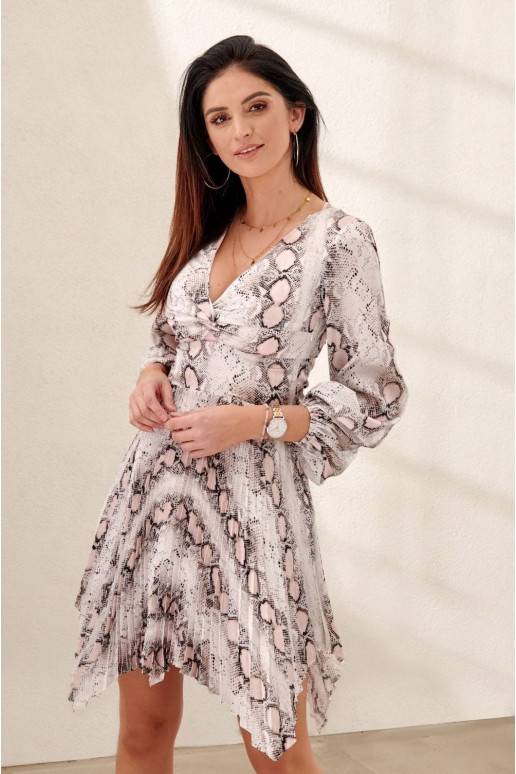 Elegantiška suknelė su gyvatės odos raštais PR90181