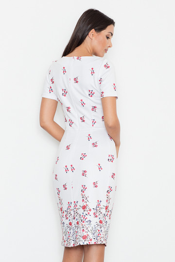 Balta gėlėta suknelė Figl 2