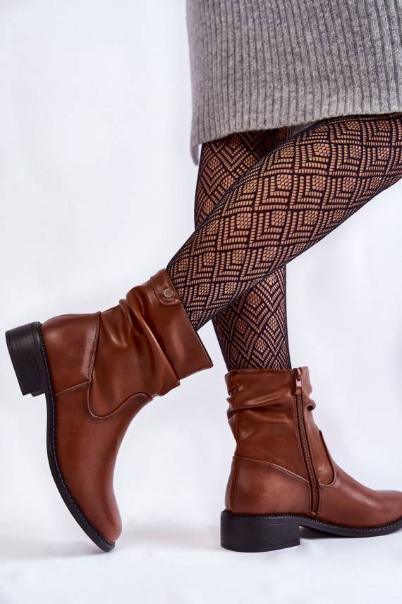  Aulinukai su plačiais kulniukais rudos spalvos Sersa