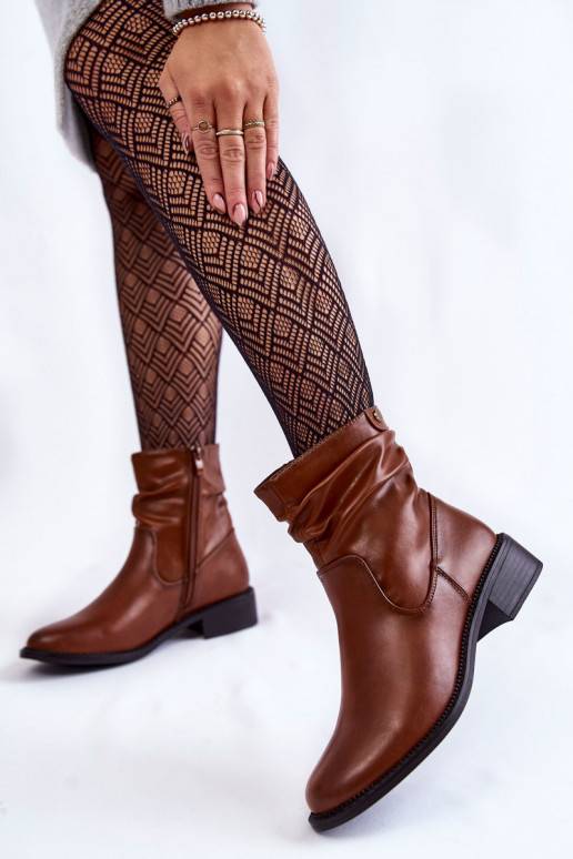  Aulinukai su plačiais kulniukais rudos spalvos Sersa