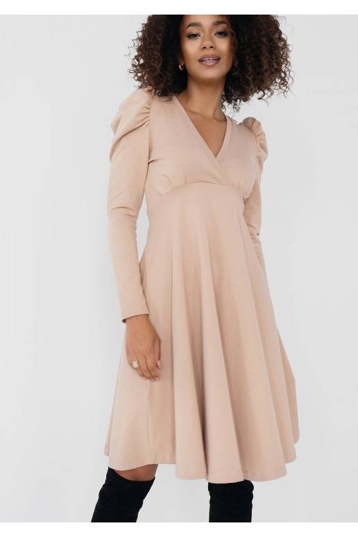 Jenna - Midi ilgio suknelė rausvos spalvos