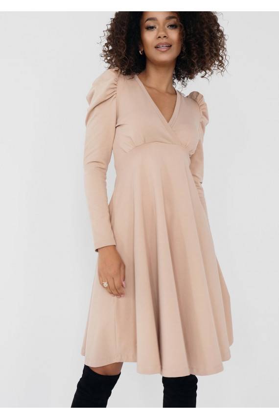 Jenna - Midi ilgio suknelė rausvos spalvos