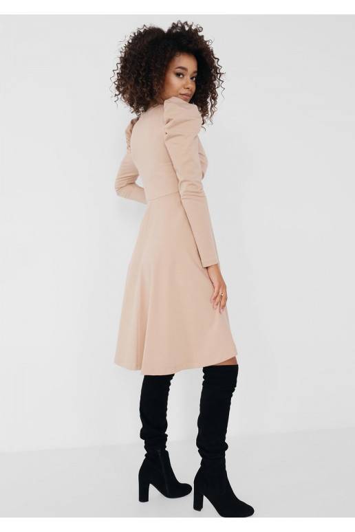 Jenna - Midi ilgio suknelė rausvos spalvos