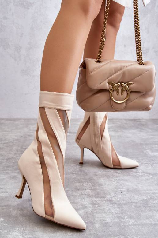     Aulinukai su plonais kulniukais smėlio spalvos Deyna