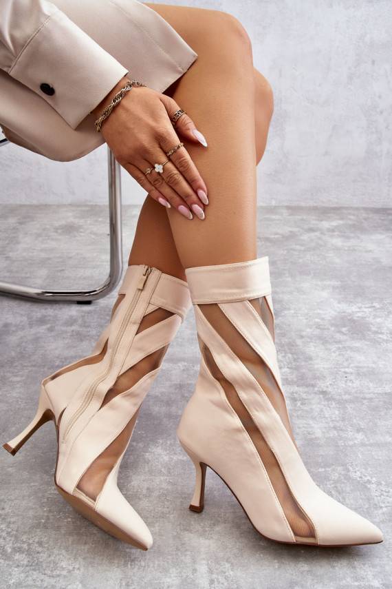     Aulinukai su plonais kulniukais smėlio spalvos Deyna