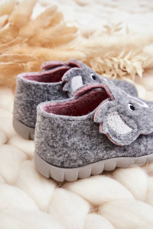 Vaikiškos šlepetės Befado Koala pilkos spalvos
