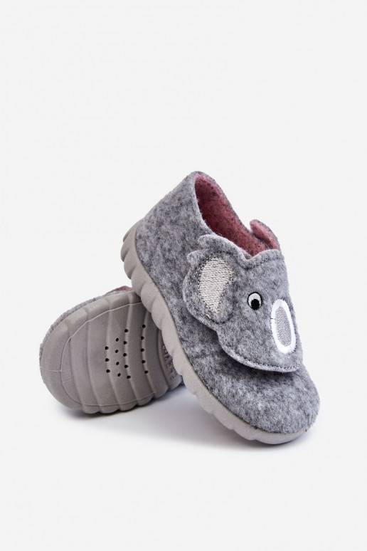 Vaikiškos šlepetės Befado Koala pilkos spalvos
