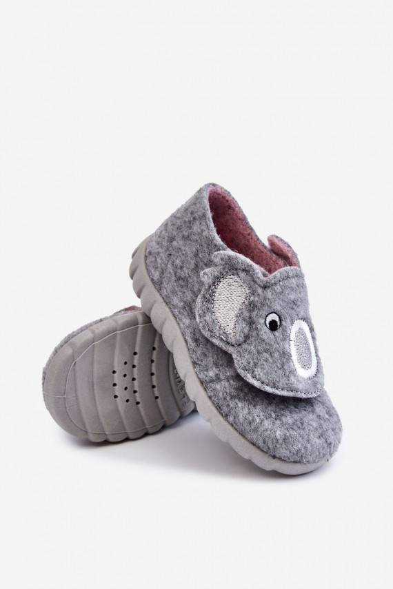 Vaikiškos šlepetės Befado Koala pilkos spalvos