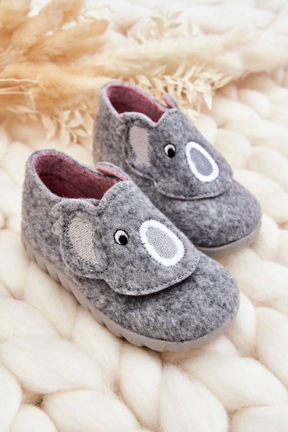 Vaikiškos šlepetės Befado Koala pilkos spalvos