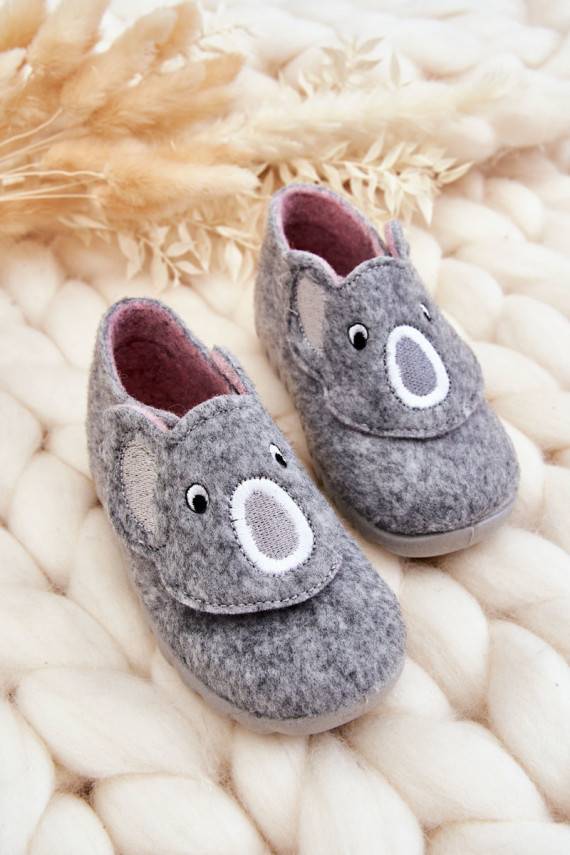 Vaikiškos šlepetės Befado Koala pilkos spalvos