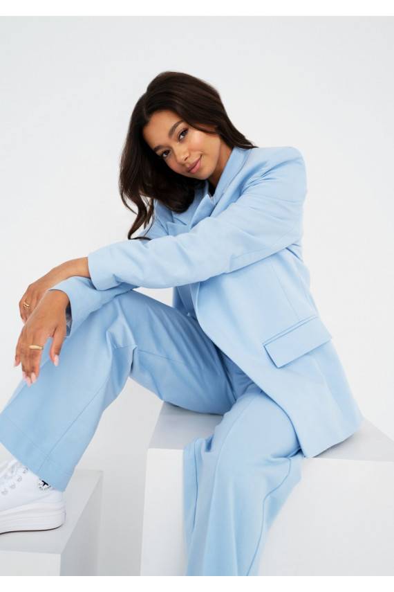 Zura - Oversize stiliaus švarkas žydros spalvos