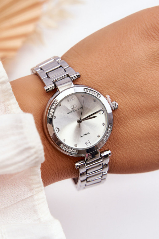 Moteriška  Laikrodis su tviskančiomis akutėmis Giorgio&Dario sidabro spalvos