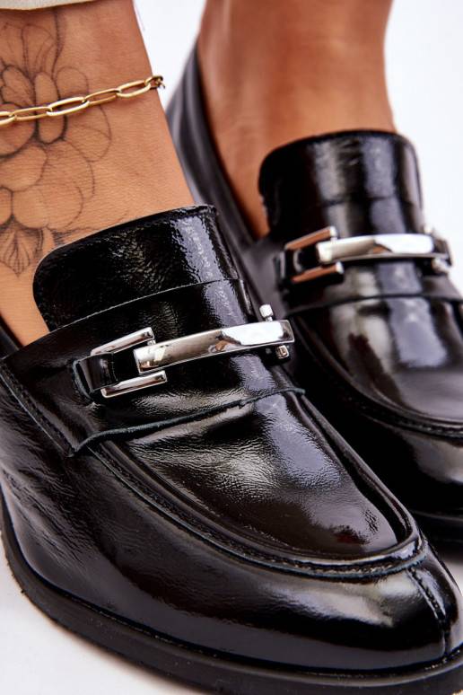  su lako efektu Bateliai juodos spalvos Damira