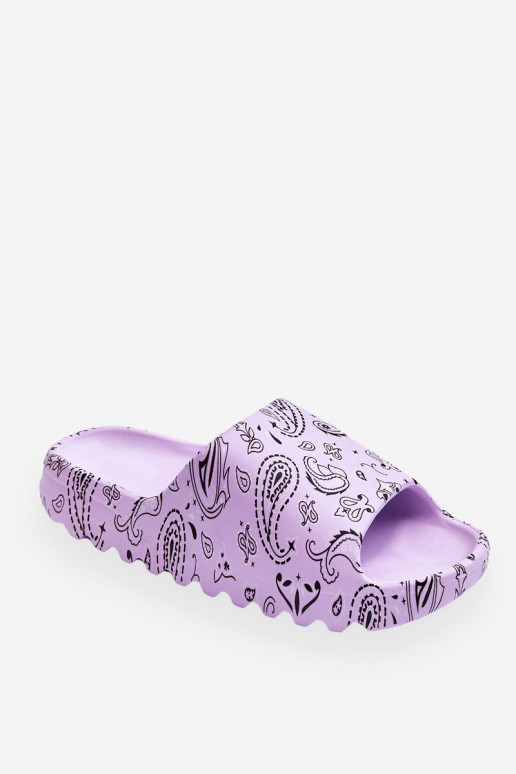    Šlepetės su platforma violetinės spalvos Lorette